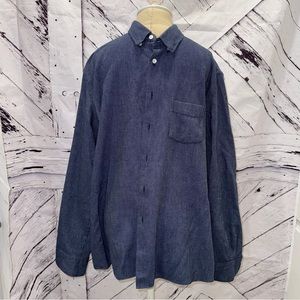 LA PAZ  Pinstripe Flannel Shirt Blue